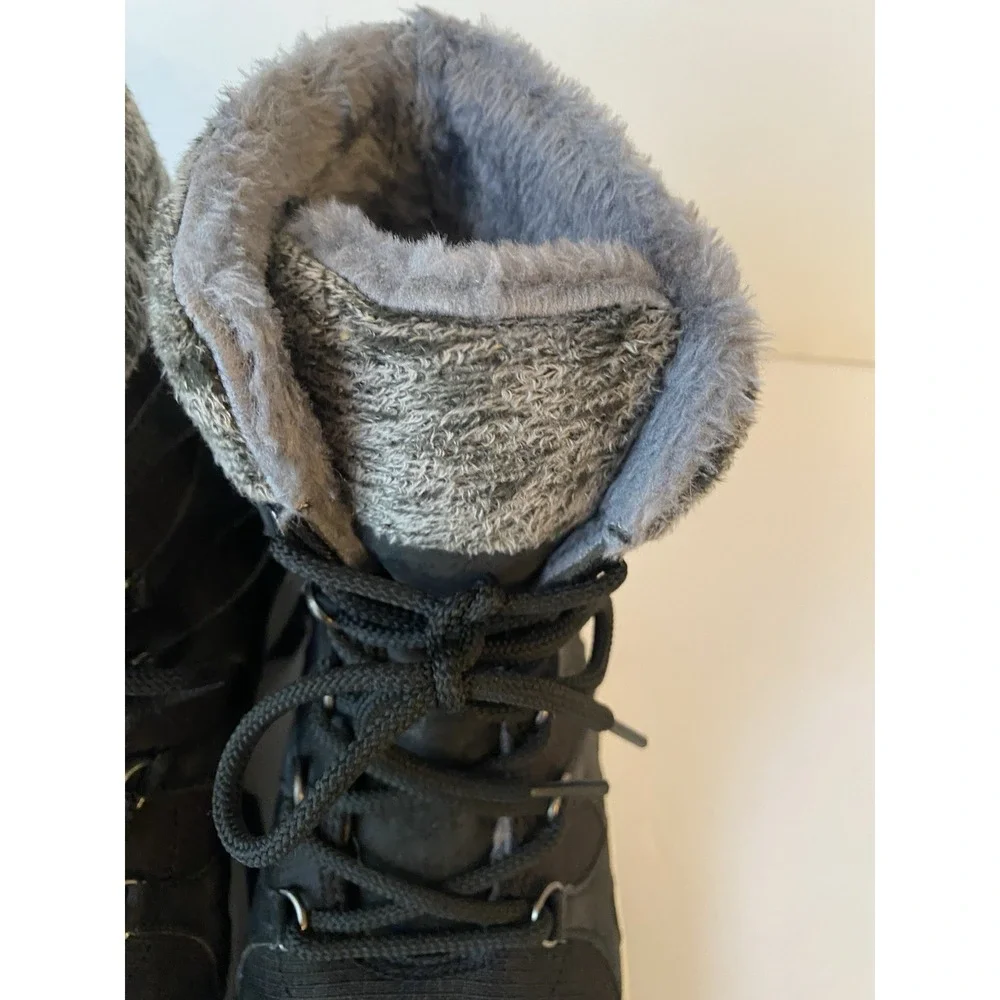 Fashion Boots Black Sz 9.5 Winter Faux‎ Fur